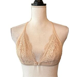 Body by Victoria Lace Triangle Cup Front Closure Bralette Women’s SZ Medium